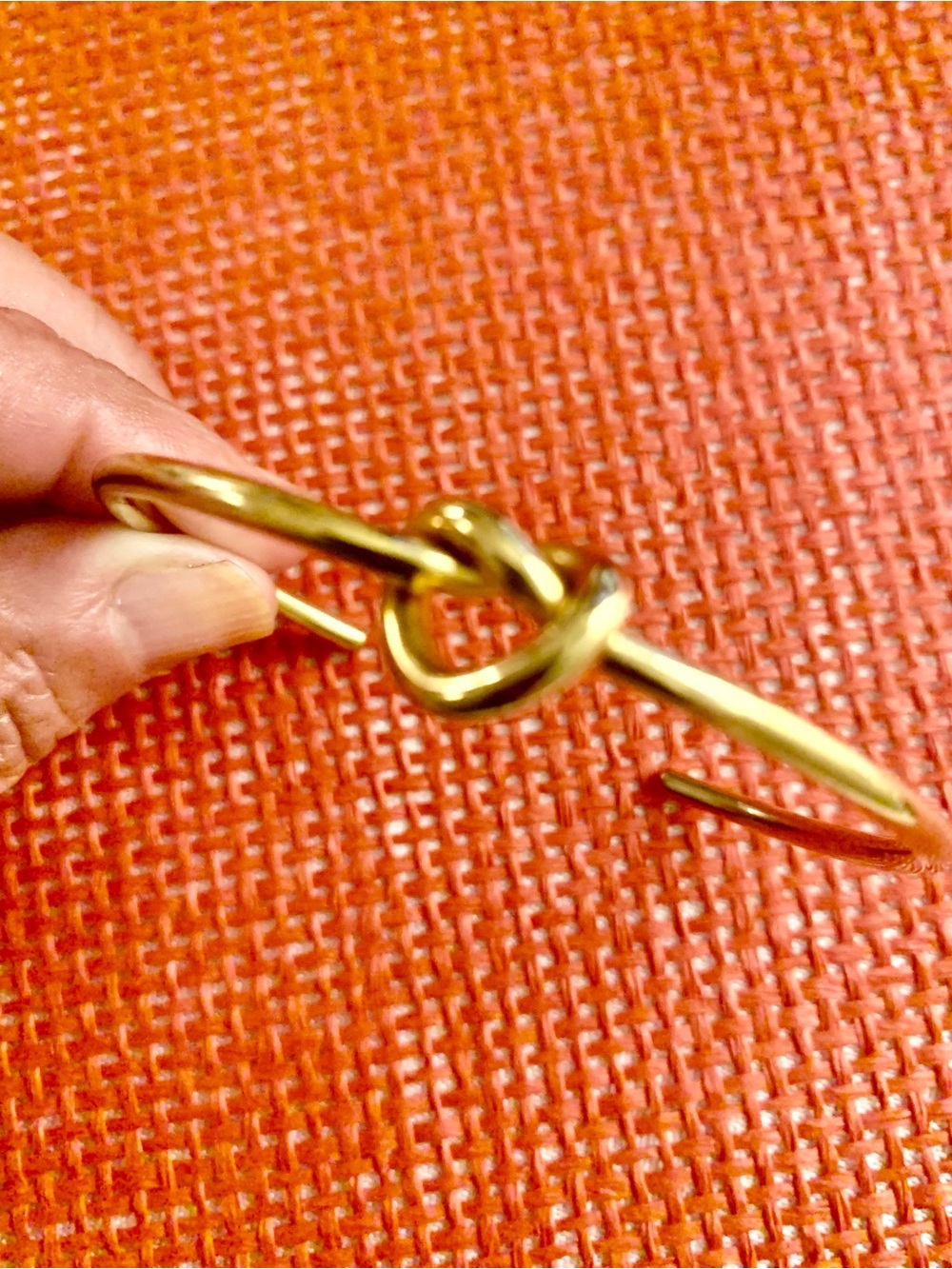 Gold Knot Open Bangle Bracelet - Women's Accessory